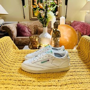 Reebok Mens Classic 1Y3001 White Casual Shoes Sneakers Size 11